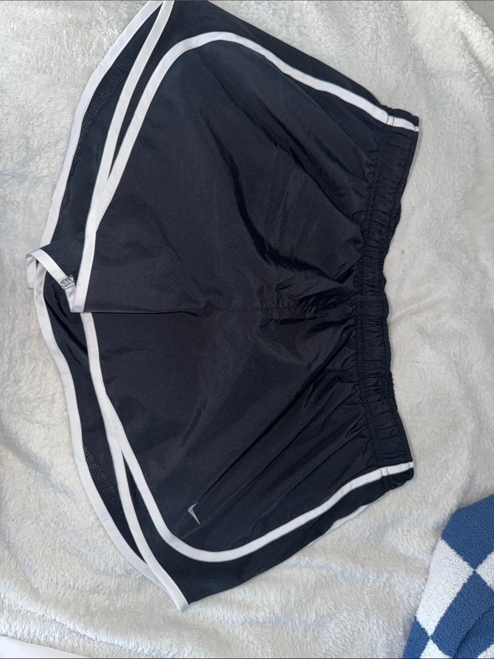 Nike Black Athletic Shorts with White Trim